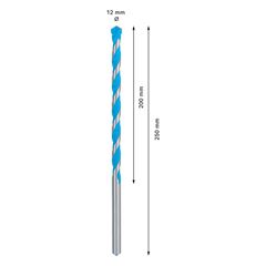 Broca de Aço 12x200x250mm Expert CYL-9 Multiconstruction BOSCH / REF. 2608901486-000